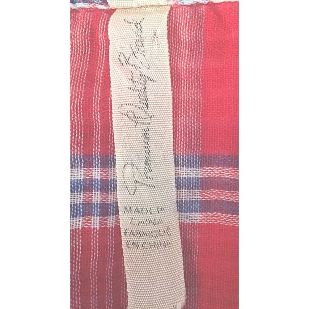 SEVEN7 Sz XS Plaid Shirt Pink / Red / Blue 3/4 Sleeves - Picture 5 of 5